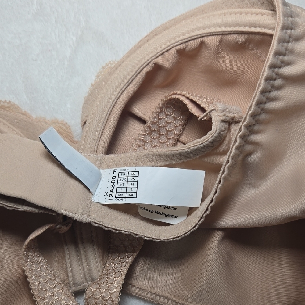 Simone Perele Lace Accent Bra in Tan - Picture 3 of 7